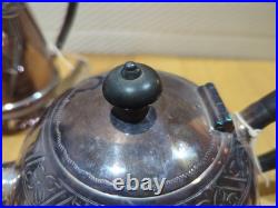 CIVIC Vintage Antique Silver Plate Tea Set 4 Pieces 5882 Sheffield