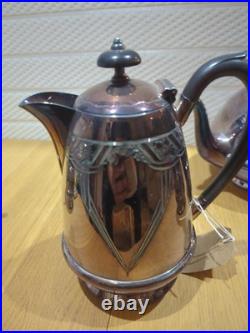 CIVIC Vintage Antique Silver Plate Tea Set 4 Pieces 5882 Sheffield