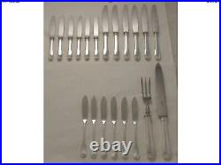 CLUNY Design CHRISTOFLE French Silver Service 56 Piece Canteen of Cutlery