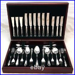 CORONET Design Sheffield Made Silver Service 56 Piece Canteen of Cutlery Set