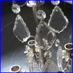 Candle Display Large Centre Piece With Crystal Droplets Lovely