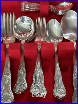 Canteen Cutlery Silver Plated 50 Piece Kings Pattern Design