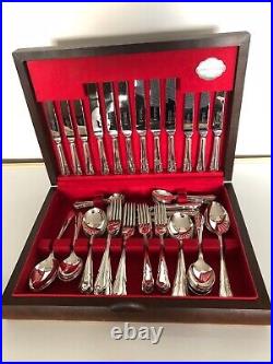 Canteen Of 64 Silver Plated Pieces Of Dining Cutlery (for 8) 6 Coffee Spoons