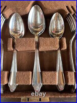 Canteen Of Cutlery Oneida Community Plate 38 Piece Rare Antique British