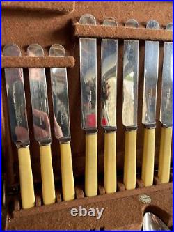 Canteen Of Cutlery Oneida Community Plate 38 Piece Rare Antique British