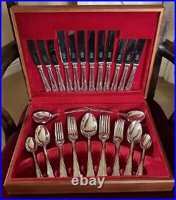 Canteen of 44 Pieces Silver Plated Cutlery for 6 James Ryals Sheffield Dubarry