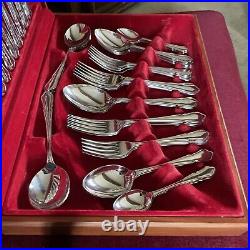 Canteen of 44 Pieces Silver Plated Cutlery for 6 James Ryals Sheffield Dubarry