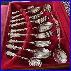 Canteen of 44 Pieces Silver Plated Cutlery for 6 James Ryals Sheffield Dubarry