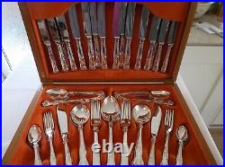 Canteen of Cutlery, 8 Place Setting, Kings Pattern, EPNS, 84 Matching Pieces