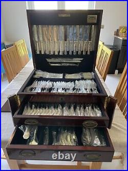 Carrs UNUSED 150 Piece Canteen Of Finest Silver EPNS Plated Sheffield Cutlery