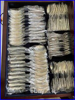 Carrs UNUSED 150 Piece Canteen Of Finest Silver EPNS Plated Sheffield Cutlery