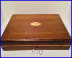 Cased 12 Piece Mother of Pearl Silver Plate Fish Knife & Fork Cutlery Set