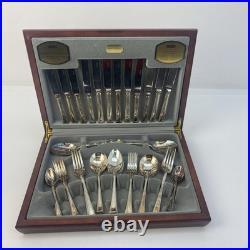 Cased Viners 44 Piece Silverplated Canteen of Cutlery Harley Elelgance
