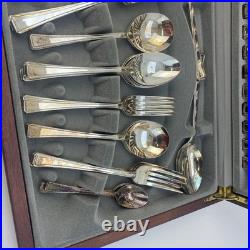 Cased Viners 44 Piece Silverplated Canteen of Cutlery Harley Elelgance