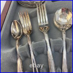 Cased Viners 44 Piece Silverplated Canteen of Cutlery Harley Elelgance