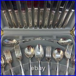 Cased Viners 44 Piece Silverplated Canteen of Cutlery Harley Elelgance