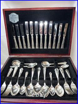 Cavendish Butler vintage 44piece Silver Plated Canteen Of Cutlery