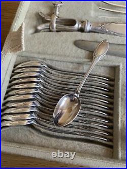 Charles Halphen Christofle Cutlery Ca 1890 Silver Plated 75 Pieces Very Rare