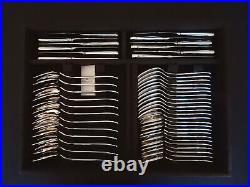 Christofle ALBI Dinner Service in Silverplate, 84 pieces +7 serving IMMACULATE