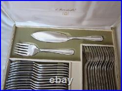 Christofle Alfenide Paris model silver plated 99 piece cutlery set