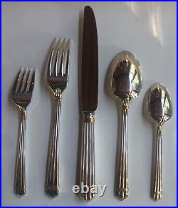 Christofle Aria Gold (10-22) Silver-Plate Five-Piece Formal Setting (185)