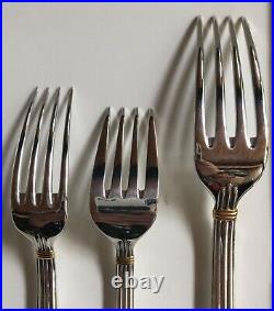Christofle Aria Gold (10-22) Silver-Plate Five-Piece Formal Setting (185)