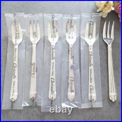 Christofle Aria Silver Plate Tableware Cake Fork 6 pieces Set Including Unopened