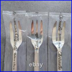 Christofle Aria Silver Plate Tableware Cake Fork 6 pieces Set Including Unopened