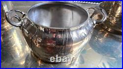 Christofle Art Nouveau 4 piece Tea & Coffee Set'Gallia' 4643 Silver Plated