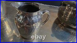 Christofle Art Nouveau 4 piece Tea & Coffee Set'Gallia' 4643 Silver Plated