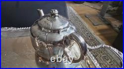 Christofle Art Nouveau 4 piece Tea & Coffee Set'Gallia' 4643 Silver Plated