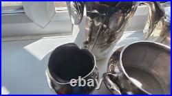 Christofle Art Nouveau 4 piece Tea & Coffee Set'Gallia' 4643 Silver Plated