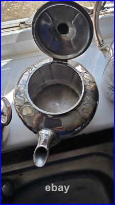 Christofle Art Nouveau 4 piece Tea & Coffee Set'Gallia' 4643 Silver Plated