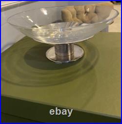 Christofle Crystal Fruit Bowl & Silver Plate 2 Pieces