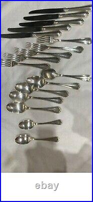 Christofle Cutlery Silver Plated 17 Pieces Flatware Set