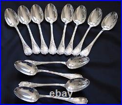 Christofle France'Marly' Flatware Set Silverplated Dinner Cutlery 49 pieces