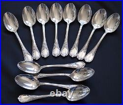 Christofle France'Marly' Flatware Set Silverplated Dinner Cutlery 49 pieces