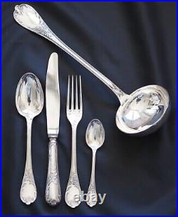 Christofle France'Marly' Flatware Set Silverplated Dinner Cutlery 49 pieces