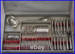 Christofle France'Marly' Flatware Set Silverplated Dinner Cutlery 49 pieces