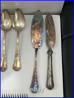 Christofle France flatware louis xv chrysanthemum Silver Plate 34 piece flatware