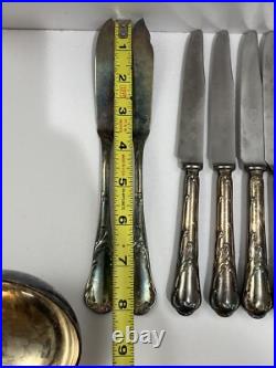 Christofle France flatware louis xv chrysanthemum Silver Plate 34 piece flatware