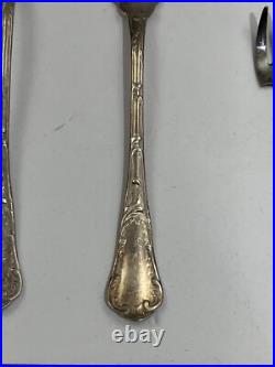 Christofle France flatware louis xv chrysanthemum Silver Plate 34 piece flatware