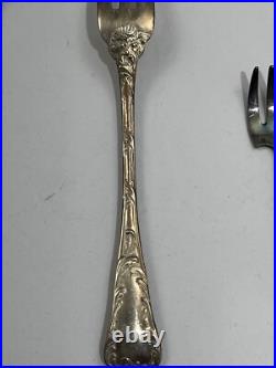 Christofle France flatware louis xv chrysanthemum Silver Plate 34 piece flatware