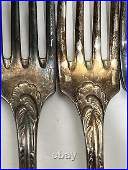 Christofle France flatware louis xv chrysanthemum Silver Plate 34 piece flatware