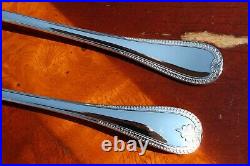 Christofle Malmaison Silver Plated 2-Pieces Spoon and Fork Serving Set