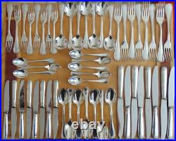 Christofle Malmaison Silver Plated Flatware/Cutlery Service for 8 56 pieces