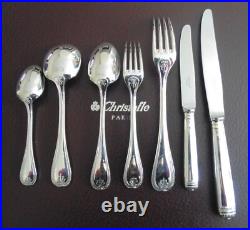Christofle Malmaison Silver Plated Flatware/Cutlery Service for 8 56 pieces