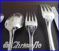 Christofle Malmaison Silver Plated Flatware/Cutlery Service for 8 56 pieces