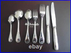Christofle Malmaison Silver Plated Flatware/Cutlery Service for 8 56 pieces
