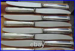 Christofle Malmaison Silver Plated Flatware/Cutlery Service for 8 56 pieces